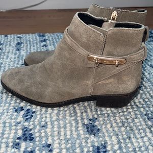 Coach Suede Heel Coleen Boots Booties Size 7.5 Brown VGUC